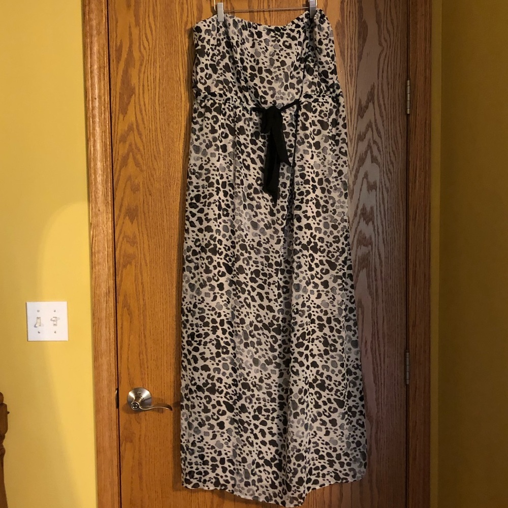 Lane Bryant 18/20 strapless maxi cheetah